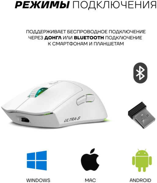 Мышь Ultra-S ULTMICE11-WD139-1-Combo1 белый