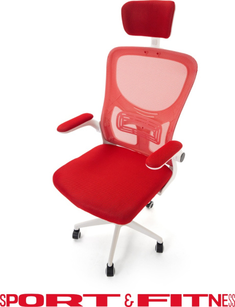 Офисное кресло Sport&Fitness SFBRCS20W, белый, красный