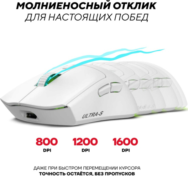 Мышь Ultra-S ULTMICE11-WD139-1-Combo1 белый